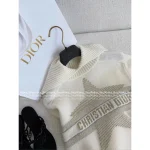 Dior 2025 Fall/Winter Ski Collection 🏔️ Heavyweight Gold-Thread Embroidered Star ⭐️ Logo Navy Lapel Cashmere Pullover - Image 13