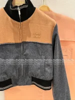 miumiu 2025 Early Fall/Winter Collection 🩶 Colorblock Hot Crop Wool Blend Jacket for Women - Image 19