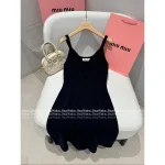 miumiu 2025 Early Fall/Winter Collection 🆕 Imported Merino Wool 🐑 Sleeveless Knit Dress for Women - Image 13