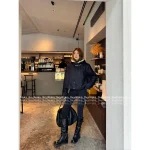 Loewe 2025 Early Fall/Winter Collection 🤠 Heavy Enzyme Wash Hooded Denim Quilted Faux Fur Jacket - Image 19