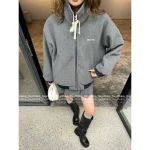 miumiu 2025 Early Fall/Winter Collection 🤎 Reversible Windproof & Water-Resistant Letter Logo Jacket - Image 17