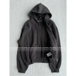 CHROME HEARTS 2025 Fall/Winter Collection 🩶 Brushed Cotton Zip-Front Sanskrit Print Logo Hooded Jacket for Women - Image 12
