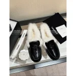 Chanel 2025 Fall/Winter CoCo Neige Ski Collection 🦙 New Season Imported Australian Long-Haired Wool Loafers for Women - Image 7