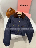 miumiu 2025 Early Fall/Winter Collection 💙 Fur-Trim Cropped "Hot Girl Set" Jacket / Bodycon Skirt - Image 18