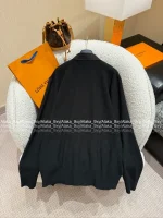 Louis Vuitton 2025 Early Fall/Winter Collection 🖤 V-Neck Wool Badge Button Detail Pullover Sweater - Unisex Oversized Fit - Image 12