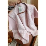 FENDI Winter Styling 🌸 FF 2025 Fall/Winter New Double-Faced Cashmere Sakura Pink Hooded Cape with Pockets - Image 8