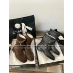 Chanel 2025 Fall/Winter Collection 👢 Lucky Four-Leaf Clover Metal Chain ⛓️ Pendant Ankle Boots for Women - Image 17