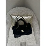 Chanel "Hot Drop 🎀" 2025 Bow & Metal Logo Chain Bag ⛓️ Stunning Jennie-Inspired Style in Imported Genuine Lambskin/Silk Velvet - Image 13
