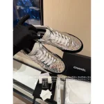 Chanel 2025 Fall/Winter Collection ©️©️ Ski Series Tech-Futuristic Silver Tone Motion Classic Cortez Sneakers for Women - Stylish & Super Comfortable~ - Image 8