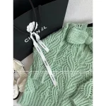 Chanel 2025 Fall/Winter Collection 🎀 Detachable Handmade Chunky Knit Bow Wool/Mohair Blend Pullover Knit Dress with Silk Lining - Image 15
