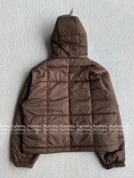 Louis Vuitton 2025 Fall/Winter Collection 🐻 Hooded Patterned Cropped Zip-Up Puffer Jacket for Women - Image 8