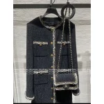 Chanel 2025 Fall/Winter Collection 🖤 Four-Pocket Tweed Woven Wool Mid-Length Blazer with Silk Lining - Image 12
