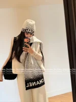 Chanel 2025 Fall/Winter CoCo Neige Ski Collection 🦙 Extra Warm Cashmere/Wool/Silk Blend Knit Beanie 🆚 Scarf - Image 9