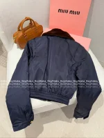 miumiu 2025 Early Fall/Winter Collection 💙 Fur-Trim Cropped "Hot Girl Set" Jacket / Bodycon Skirt - Image 17