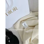 Dior 2025 Fall/Winter Ski Collection 🏔️ Artisan Gold-Thread Embroidered Star ⭐️ Logo Navy Lapel Cashmere Cape Sweater - Image 12