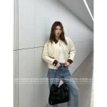 Prada 2025 Early Fall/Winter Collection ▶️ Lapel Classic Badge Logo Pocket Quilted Puffer Coat for Women - Image 15