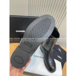 Chanel Vintage Vintage Series 🔍©️©️ Metal Button Embellished Embroidered Letter Logo Imported Calfskin Leather Ankle Boots for Women - Image 14