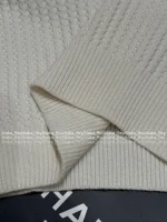 Chanel 2025 Fall/Winter CoCo Neige Ski Collection 🤍 ❄️ Color-Block V-Neck Terry Cuff Pullover Wool Knit Sweater for Women - Image 17