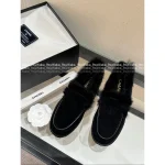 Chanel 2025 Fall/Winter CoCo Neige Ski Collection 🦙 New Season Imported Australian Long-Haired Wool Loafers for Women - Image 25