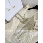Dior 2025 Fall/Winter Ski Collection ⭐️ Artisan Gold-Thread Embroidered Star Logo Navy Lapel Cashmere Zip-Front Sweater - Image 9