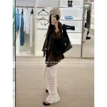 Chanel 2025 Fall/Winter Atelier Collection Runway Style 🖤 Chunky Chain Metal Logo Oversized Hippie Hobo Bag in Imported Matte Soft Calfskin - Image 11