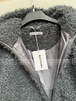 ACNE STUDIOS 2025 Fall/Winter Collection 🩶 Gray Stand-Collar Curly Fleece Zip-Up Jacket - Unisex Oversized Fit - Image 18