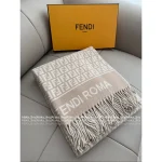 FENDI "Must-Have for Socialites & Celebrities" 🐑 Cashmere Fringe Shawl for Women Cashmere + Wool Blend Warm & Cozy - Image 11