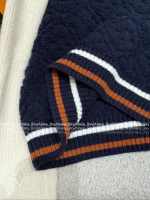 Louis Vuitton 2025 Fall/Winter Collection 🆕 Ski Series Colorblock Subtle Jacquard Logo Baseball Wool Knit Jacket - Image 12