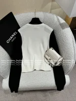 Chanel Super Cute ©️©️ Vintage Vintage Series 🎀 Bow Jacquard Logo Cashmere Pullover - Imported Cashmere 🦙 - Image 12