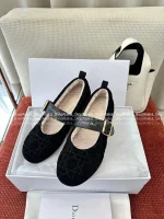 Dior 2025 Fall/Winter Collection 🐑 Shearling Imported Shearling-Lined Frost Ballet Flats 🩰 Cozy & Warm - Image 8
