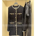 Chanel 2025 Fall/Winter Collection 🖤 Four-Pocket Tweed Woven Wool Mid-Length Blazer with Silk Lining - Image 10