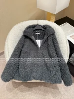 ACNE STUDIOS 2025 Fall/Winter Collection 🩶 Gray Stand-Collar Curly Fleece Zip-Up Jacket - Unisex Oversized Fit - Image 17