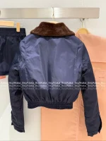 miumiu 2025 Early Fall/Winter Collection 💙 Fur-Trim Cropped "Hot Girl Set" Jacket / Bodycon Skirt - Image 15