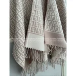 FENDI "Must-Have for Socialites & Celebrities" 🐑 Cashmere Fringe Shawl for Women Cashmere + Wool Blend Warm & Cozy - Image 10