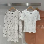 miumiu 2025 Early Fall/Winter Collection 🌷 "Pure Floral" Round Neck Logo Slim-Fit Cotton Dress / Short Sleeve / Tank Top Full Collection