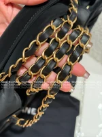 Chanel "Hot Drop 🎀" 2025 Bow & Metal Logo Chain Bag ⛓️ Stunning Jennie-Inspired Style in Imported Genuine Lambskin/Silk Velvet - Image 10