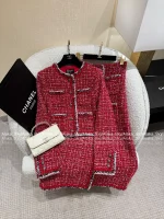Chanel Festive Holiday Collection for the Sophisticated Woman ♥️ 2025 Fall/Winter Series Imported Tweed Wool Woven Pocket Blazer / Midi Skirt / Wide-Leg Pants - Image 15