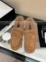 Chanel 2025 Fall/Winter CoCo Neige Ski Collection 🦙 New Season Imported Australian Long-Haired Wool Loafers for Women - Image 23