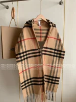 BURBERRY 2025 Fall/Winter Collection 🧣 Classic Plaid Fringe Chain-Tassel Cape Scarf - A Must-Have for the Stylish Woman~ Imported Wool & Cashmere Blend Premium Quality - Image 13