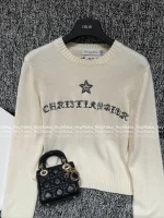 Dior 2025 Early Fall/Winter Collection ⭐️ Round Neck Embroidered Letter Logo Pullover Cashmere/Wool Blend Knit Sweater - Image 12