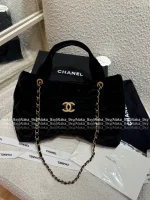 Chanel "Hot Drop 🎀" 2025 Bow & Metal Logo Chain Bag ⛓️ Stunning Jennie-Inspired Style in Imported Genuine Lambskin/Silk Velvet - Image 24