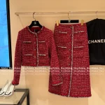 Chanel Festive Holiday Collection for the Sophisticated Woman ♥️ 2025 Fall/Winter Series Imported Tweed Wool Woven Pocket Blazer / Midi Skirt / Wide-Leg Pants