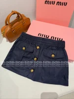 miumiu 2025 Early Fall/Winter Collection 💙 Fur-Trim Cropped "Hot Girl Set" Jacket / Bodycon Skirt - Image 21