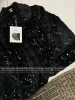 Chanel 2025 Ski Collection ❕ “Most Beautiful Eco-Fur” All-Over Sequin Embroidery Print Logo Lapel 3/4 Sleeve Fur Coat with Silk Lining - Image 19