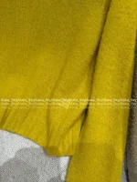 Celine 2025 Fall/Winter Collection 🍋©️ Lemon Yellow Mock Neck Wool Pullover for Women - Image 15
