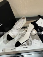 Chanel 2025 Fall/Winter Atelier Collection 🎱 Pearl Ball Heel Block Heel Pointed-Toe Pumps for Women - Elegant & Sophisticated - Image 21