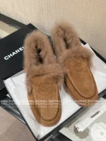 Chanel 2025 Fall/Winter CoCo Neige Ski Collection 🦙 New Season Imported Australian Long-Haired Wool Loafers for Women - Image 21