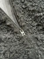 ACNE STUDIOS 2025 Fall/Winter Collection 🩶 Gray Stand-Collar Curly Fleece Zip-Up Jacket - Unisex Oversized Fit - Image 14