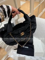 Chanel "Hot Drop 🎀" 2025 Bow & Metal Logo Chain Bag ⛓️ Stunning Jennie-Inspired Style in Imported Genuine Lambskin/Silk Velvet - Image 22