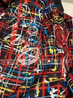 Chanel 2025 Fall/Winter Collection 🌈 Painted Line Print Logo Crystal Button Stand-Collar Silk-Cotton Blouse for Women - Image 15